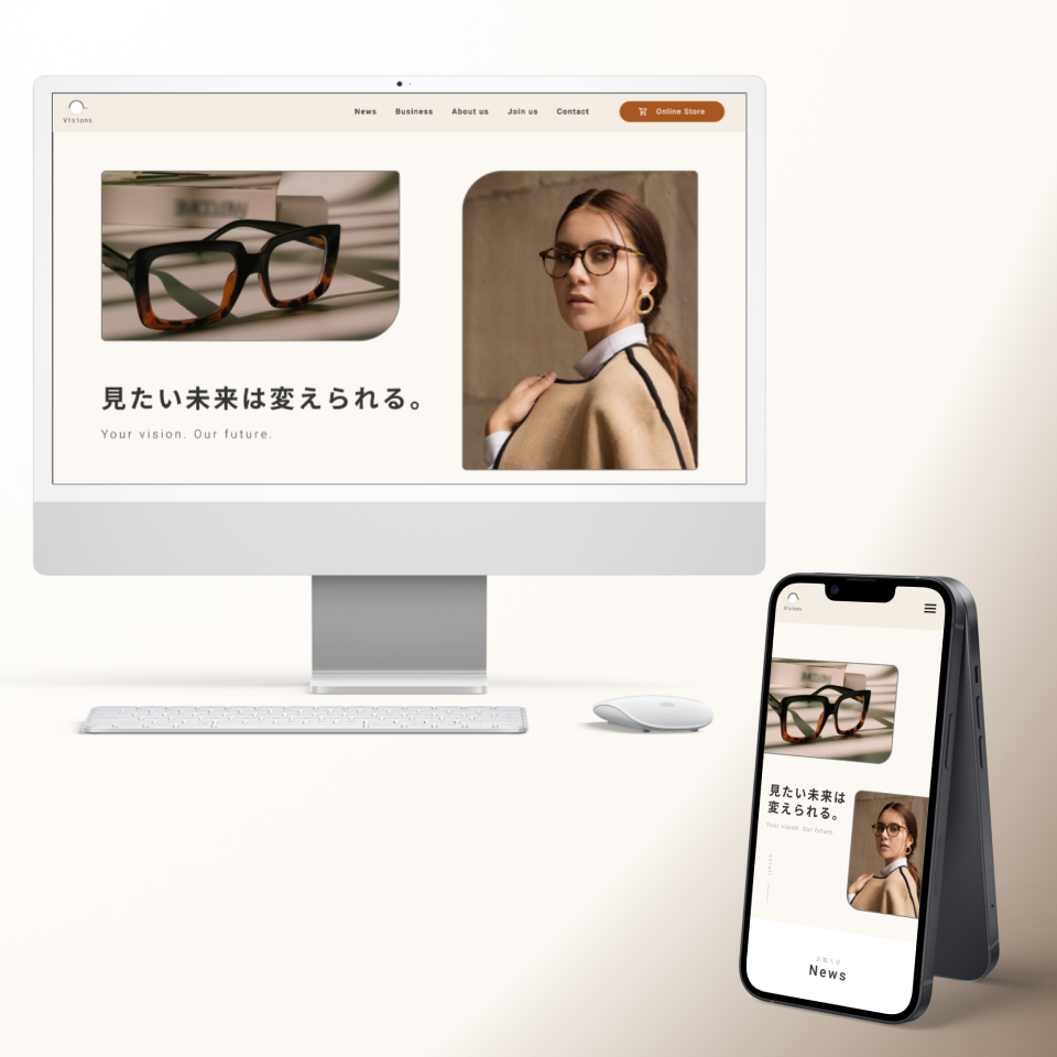 【コーポレートサイト】メガネブランドのコーポレートサイト